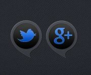 Dark Blue Social Icons