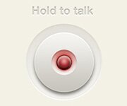 Hold To Talk Button PSD
